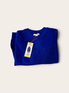 Esprit Royal Blue Embroidered Logo Crewneck Sweatshirt